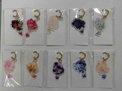 Official Cookie Run Kingdom Acrylic Keychain-shadow milk,sugar,lily,