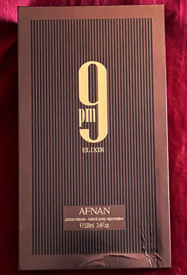Afnan 9pm Elixir Parfum Intense Spray Fragrance 3.4 fl oz Regular Size