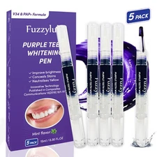 Purple Teeth Whitening Pen, Teeth Stain Remover for Adult, Teeth Whitening Gel