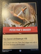 Peter Pan's Dagger 135/204 Common Rise Of The Floodborn Disney Lorcana TCG