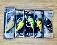 6th Sense (Lot of 5) Crush Crank Baits, Bass Fishing, New, Free Shipping! NWT!