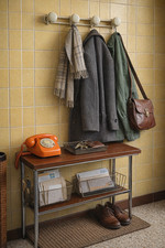 Porte Manteau Mural Vintage Chaincy 60cm 4 Patères Métal Années 70