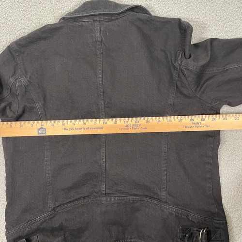 LRL Lauren Jeans Co. Moto Denim Jacket Womens XL Black Zip Polo Ralph Biker - Picture 7 of 8