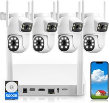 4MP Dual Lens Home Security Camera System Wireless Outdoor 24/7 Record 10CH NVR  