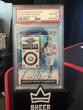 David Montgomery 2019 Contenders Optic Teal Rc Ticket Auto /149 Psa 10 Pop 1
