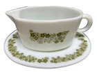 Vintage Pyrex Crazy Daisy Gravy Boat 77-B Drip Plate 77-U Matches Spring Blossom