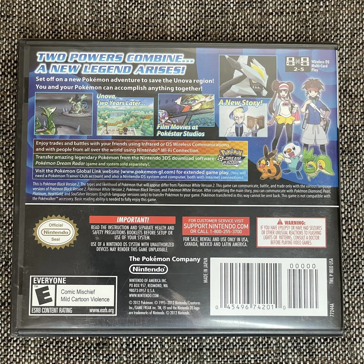 MINT Seal! POKEMON BLACK 2 VERSION - AUTHENTIC BRAND NEW SEALED - NINTENDO DS
