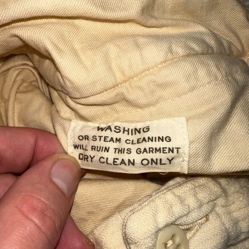 1930s 1940s Pants Mens 27 Yellow Corduroy Chino Straight Pockets Palm Beach Suit - Picture 12 of 16