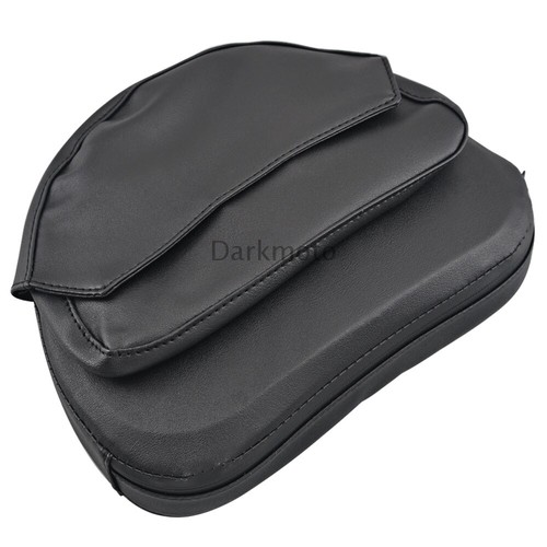Respaldo negro de cuero PU para conductor conductor con almohadilla de bolsillo para Harley Electra Glide - Imagen 6 de 12