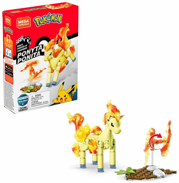 Ponyta / Ponita - Pokemon Bausatz 70 Teile - Mega Construx Pokèmon GKY86 NEU