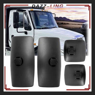4PCS Black Main & Wide Angle Mirrors For 2002-2018 International Durastar 4300