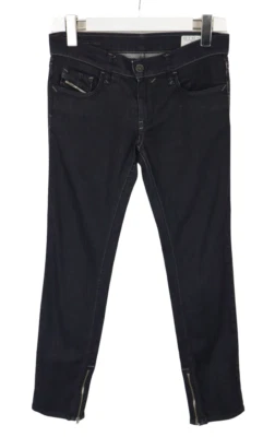 Diesel Zivy 0064u _ Stretch Jeans Damen W26/L32 Reißverschluss Hose Ankle Dunkel - Bild 1 von 4