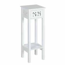French Inspired Wooden Hallway Living Room Side Table with Drawer Shelf White