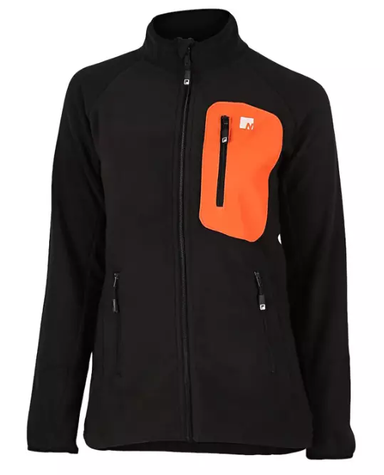 Nevica Womens Fleece Jacket Black/Orange Full Zip Warm Stylish