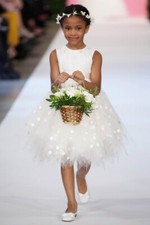 NEW Oscar de la Renta Wedding Flower Girl PURE SILK Dress Ivory Tulle 14 Y