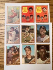 1962 Topps Baseball Complete your set 1-584 - Poor Condition