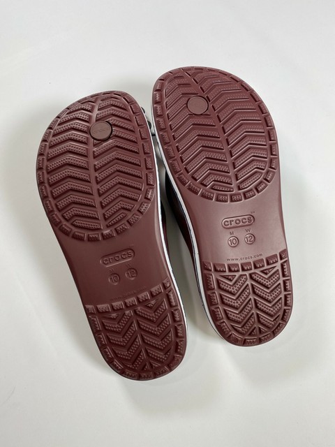 Crocs Unisex Burgundy Relaxed Fit Thong Sandals NEW! NWT | eBay