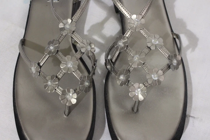 Босоножки DANELLE с ремешками бронзовые «Essence» с цветочным декором женские размер 10 B31 - Изображение 2 из 4