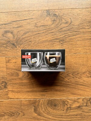 Bodum Pavina 0,25 L, 8 Oz 2 Stück Glas, doppelwandig, Carte Noire