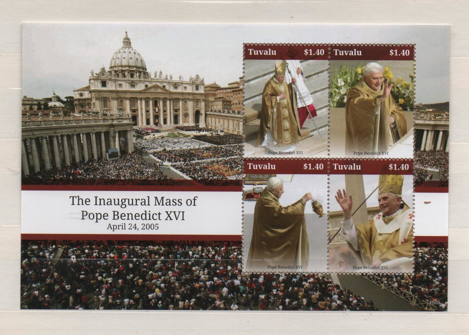 Prophila Collection Briefmarken – Vatikanstadt 1573-1575 Mit Zierfeld, Postfrisch, Papst Benedikt XVI. (2007)