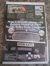 QUINTON HAZELL LIMITED QL 5000 COUPLINGS MINIS CARS 1973 ADVERT A4 SIZE FILE 15