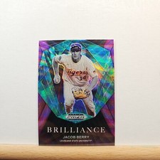 2022 Prizm Draft Picks Baseball Jacob Berry Brilliance PURPLE WAVE Prizm #BR-JB