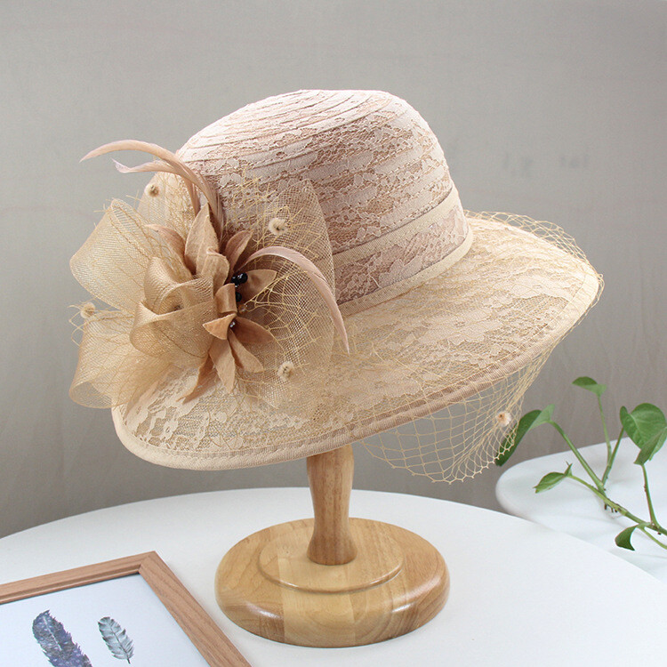 Bridal Fascinator Lace Tea Party Hat Women display picture 1