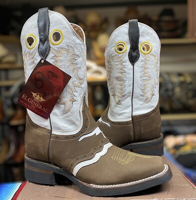 Men's Square Toe Cowboy Western Leather Boots For Men