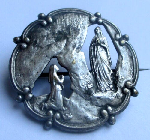 BROCHE ANCIENNE SAINTE Vierge en Plaqué Or Fix Collection Religion EUR 14,99 - FR