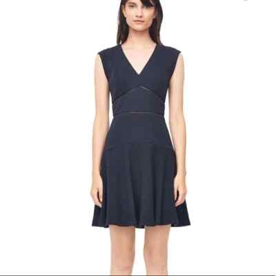 Rebecca Taylor Womens Dress Size 2 Black Fit and Flare Cut Out