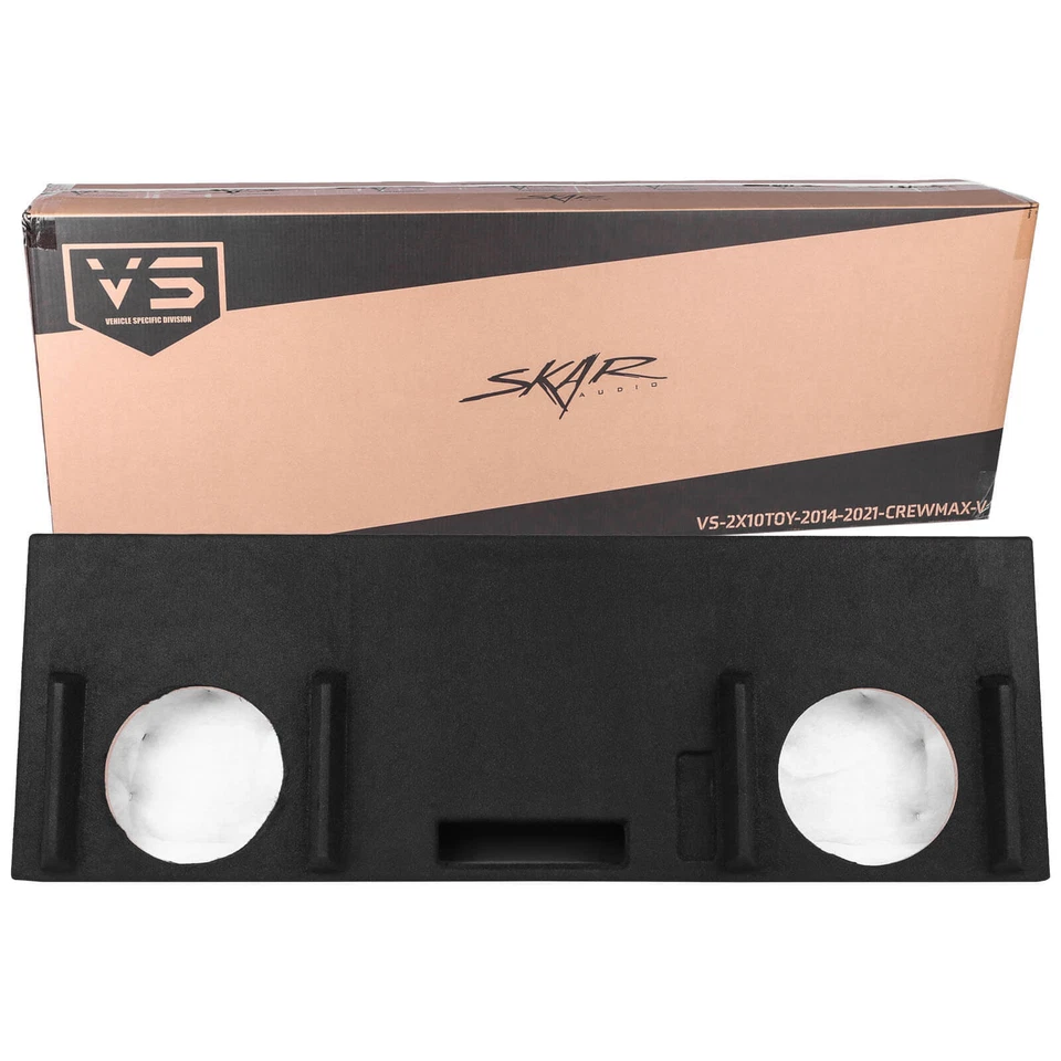 SKAR AUDIO Fits 2014-2021 Toyota Tundra Crew Max Trucks Dual 10" Ported Subwoofer Enclosure