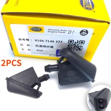 Black New 2Pcs Windshield Washer Nozzle Non Heated for Mini Cooper R50 R52 R53