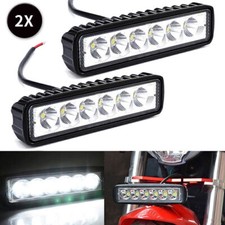 2x 6inch 18w Led Work Light Bar Flood Fog Lamp Offroad Suv Atv Driving Truck 4wd