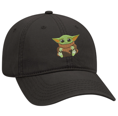 Noir Pere Cap Personnalise Avec Bebe Yoda Motif De Broderie Ebay