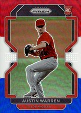 2022 Panini Prizm #187 Austin Warren Red/White/Blue Prizm