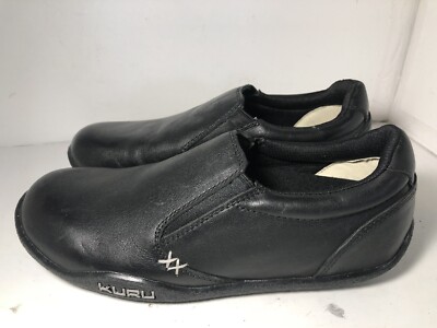 KURU Men’s Black Slip-On Comfort Loafers Kuru Kivi Black Leather Comfort Loafer Men main image 4