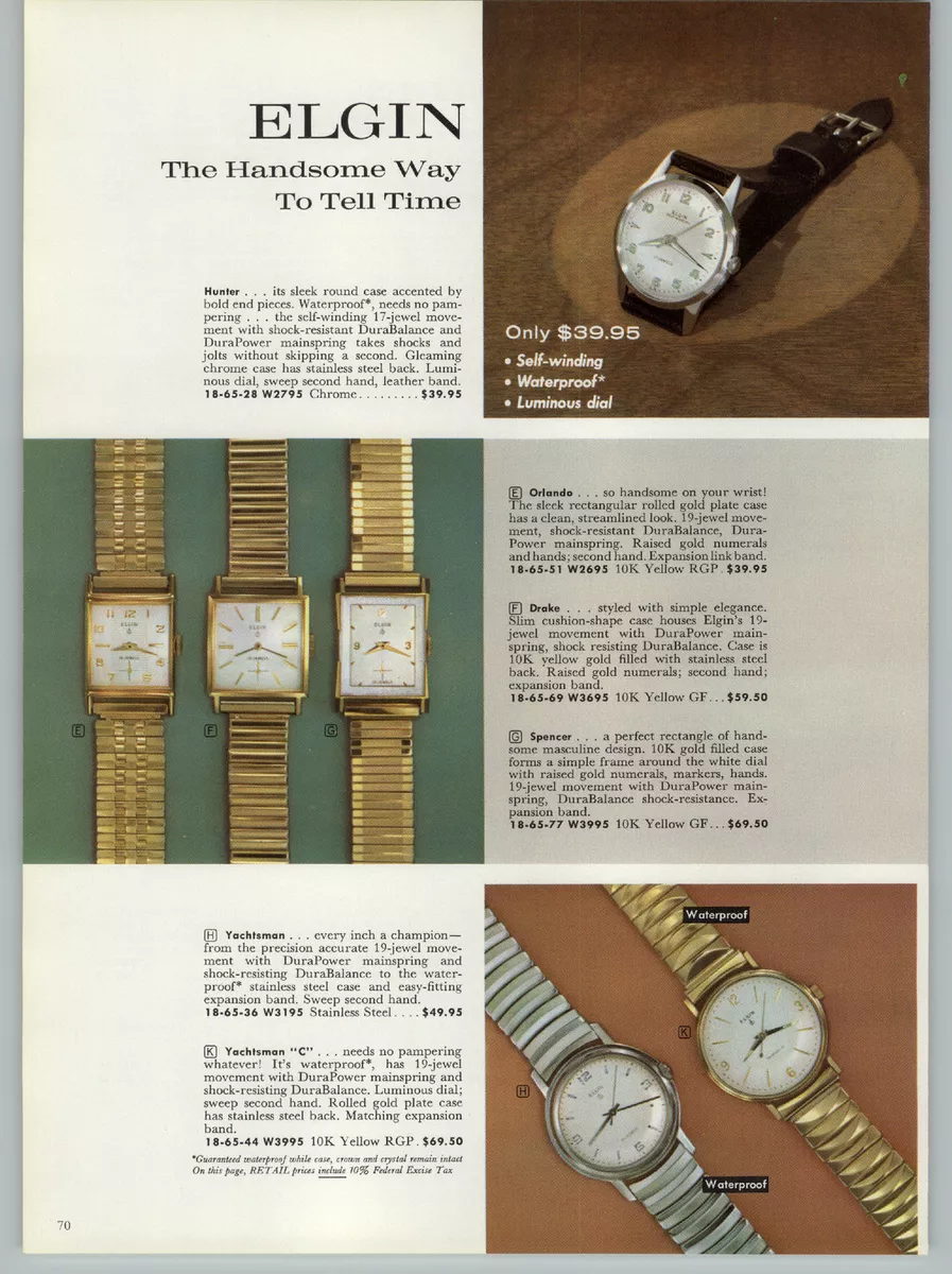 Elgin 27 jewels self winding sale