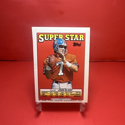 1988 Super Star Sticker Back John Elway #3 Phil Epps/Kevin Mack #88 HOF EX 
