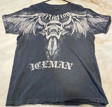 Affliction Signature Series Iceman Chuck Liddell Distressed Size Large MMA UFC