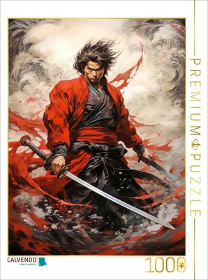 CALVENDO Puzzle Der furchtlose Samurai | 1000 Teile Lege-Größe 64x48cm Foto-Puzz