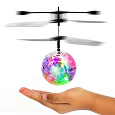 Flying Orb Toy Hand Controlled Mini Drone - Cosmic Globe 360 Rotating LED Ball