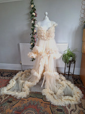 Maternity Photo Shoot Dress Gown Pregnancy, Baby Shower Photoshoot Gown Size L