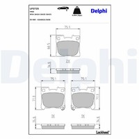 Bremsbelagsatz Scheibenbremse Delphi LP3725 FüR Toyota Yaris 4WD GXPA16