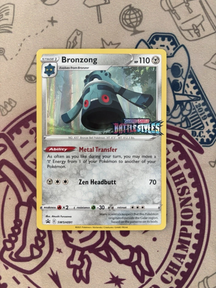 Bronzong (Prerelease) NM SWSH091 SWSH: Sword & Shield Promo Cards Pokemon Card - Image 3 of 3