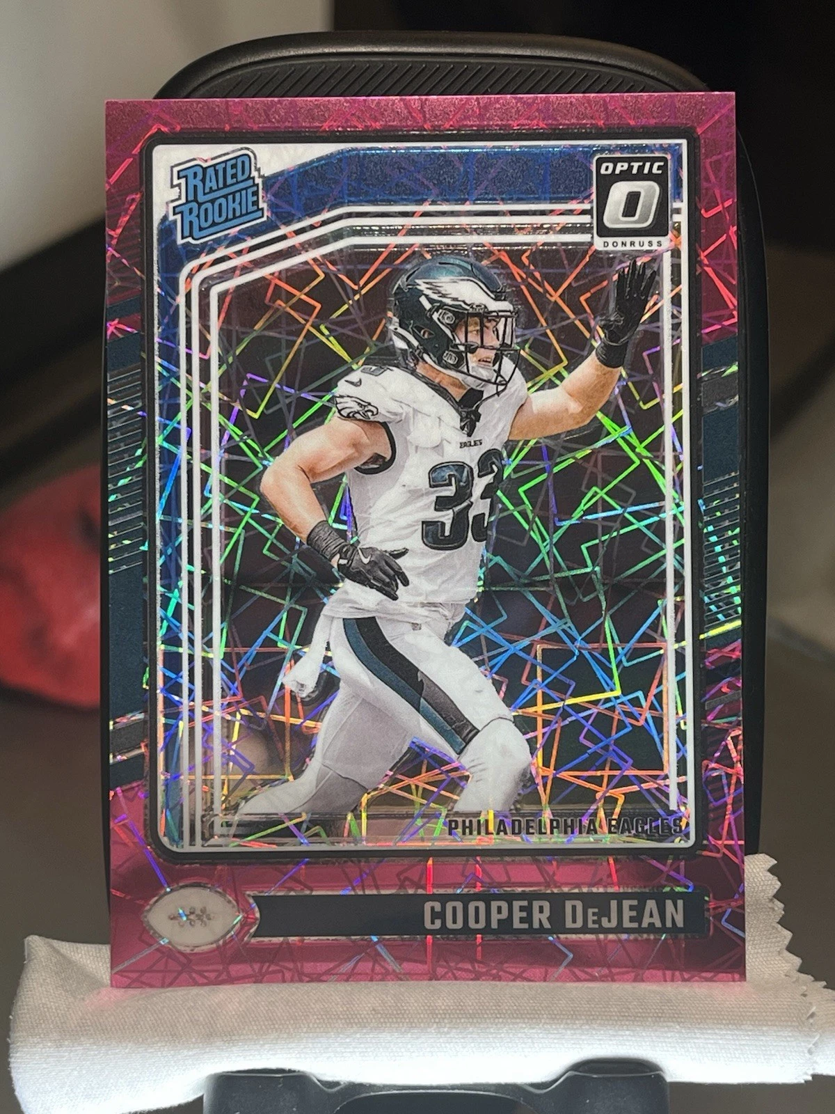 2024 Panini Donruss Optic - Rated Rookie Cooper DeJean #221 Pink Velocity /80