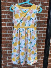 Tea SZ 8 Girls Sundress, Citrus, Sleeveless, Ruffles