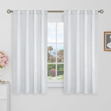 Blackout Curtains 48 Inches Long for Windows - 38 x 48 inch Curtains Rod Pock...
