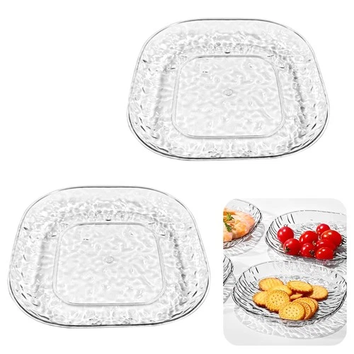 Ripple Design Plates Set for Snacks – Small Plastic