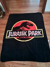 Jurassic Park Universal Tag Fleece Blanket Movie 43” X 60” Surreal Entertainment