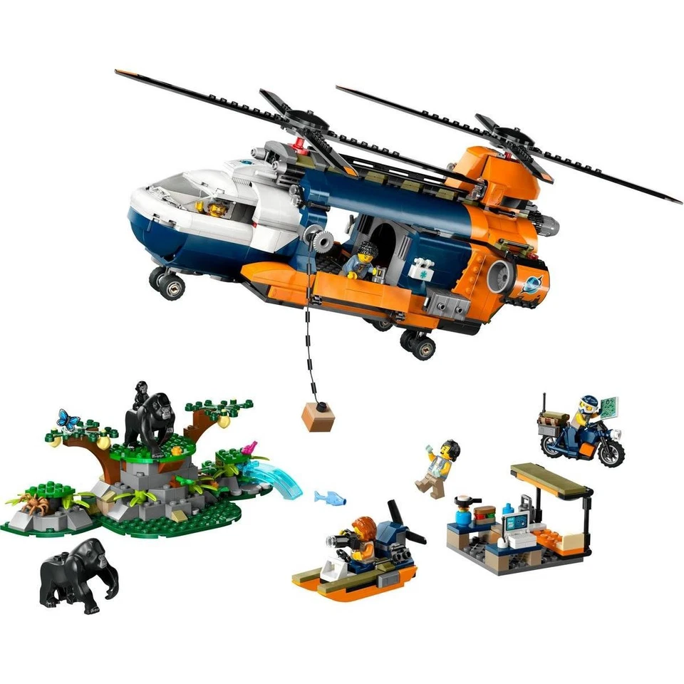 LEGO® City Exploradores de la Jungla: Helicóptero en Campamento Base Para mayore - Imagen 2 de 4